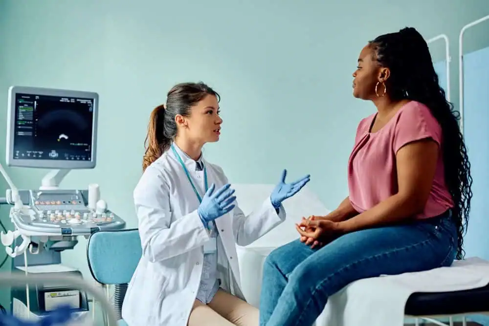 Woman have consultation about vaginal laxity Doncaster