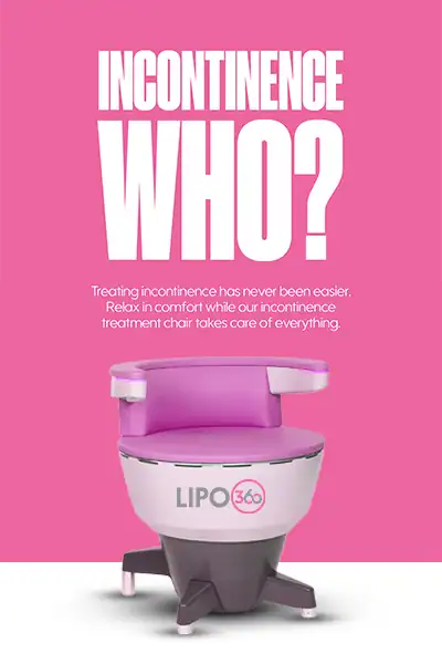 LIPO360 EMS Chair Can Help with Urinary Incontinence 2 Image of a urinary incontinence treatment seat Doncaster